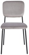 Sedia Selin Balck Velluto - Grigio