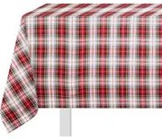 Tovaglia natalizia 140x180 cm tartan bianco