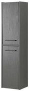 Colonna bagno sospesa 140 cm grigio effetto legno 2 ante soft-close Sofia