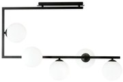 Lampadario da Soffitto SOMA 5 Black Grafite e Black White E14 Colore Bianco