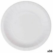 Set di piatti Algon Monouso Cartone Bianco 25 Pezzi 20 cm (36 Unità)