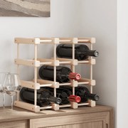 Portabottiglie vino 12 bottiglie 36x23x36cm legno massello pino