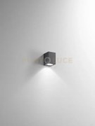 Applique monolite alluminio colore grafite interni esterni  vetro t...