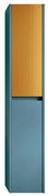 Colonna per mobile bagno Niwa 2 ante P 27 x L 30 x H 160 cm laccato opaco blu pacifico con vetro senape