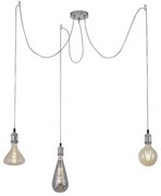 Leuchten Direkt 13571-55 - Lampadario a sospensione con filo DIY 3xE27/60W/230V ragno cromo opaco