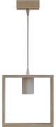 Aigostar - Lampadario sospeso in legno con cavo, 1xE27/60W/230V, pino