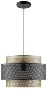 Lampadario Glamour Cilaos oro paralume oro E27 Ø38cm INSPIRE
