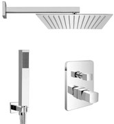 Set doccia da incasso con soffione 30 cm e kit doccia completo Lotus