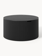 Tavolino rotondo da salotto in legno con vano contenitore Nele