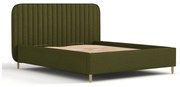 Letto matrimoniale imbottito verde con spazio contenitivo e rete 180x200 cm Noto - Maison de Rêve