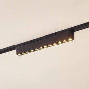 Lindby Striscia LED 48V Lumaro, nero, 12 punti, 2,4cm, dimmerabile