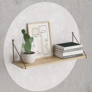 Mensola A Parete 72x20x20 Cm Stile Industrial Armoni Rovere