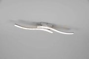Route plafoniera led 10w 1200lm, 4000k 2 bacchette ondulate acciaio...