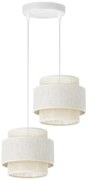 Lampadario a sospensione con cavo BOHO 2xE27/60W/230V crema/iuta