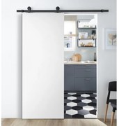 Porta scorrevole reversibile Cool in mdf bianco, L 92.5 x H 211.5 cm, con binario Industrial