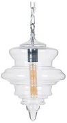 Lampadario Argentato Metallo Cristallo 40 W 220-240 V 28 x 28 x 36 cm Moderno