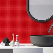 Mosaico in vetro Ibisco rosso L 0.4 x L 31.6cm x Sp. 4 mm, 10 pezzi