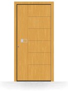 Portoncini in legno, abete chiaro 110, apertura con spinta a sinistra, 850 x 1900 mm, modello Vigevano, configura individualmente