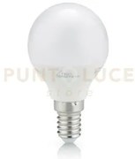Lampadina led pallina vetro bianco 5,5w, 400lumen, 2.200k-2.700k-3....