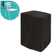 Custodia per Sedia Per le sedie Nero PVC 66 x 66 x 109 cm