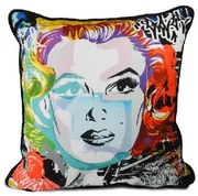 Baci Milano cuscino moderno colorato collezione Street Art Marilyn 45 x 45