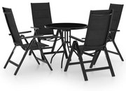 Set Da Bistrot 5 Pz Nero E Antracite /