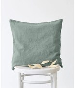 Federa di lino verde, 45 x 45 cm Milieu - Linen Tales