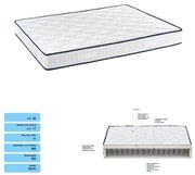 Materasso a Molle da una Piazza e Mezzo in tessuto poliestere 120x190 cm