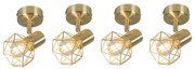Set di 4 Faretti Art Déco orientabili e inclinabili in ottone - Mosh