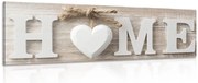 Quadro su tela – Con scritta Home in stile vintage