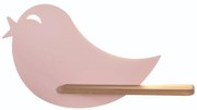 Applique LED per bambini con mensola BIRD LED/5W/230V rosa/legno