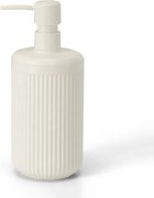 Dispenser sapone bianco crema in plastica rigida cannettata Arizona
