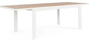 Tavolo Allungabile Da Esterno In Alluminio Bianco 100x220-340 Cm Belmar Bizzotto