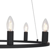 Lampada a sospensione industriale nera a 9 luci - Knight