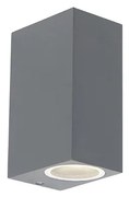 Set di 4 applique grigio scuro 2 luci IP44 - Baleno