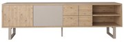 Mobile TV in rovere di colore grigio-naturale 180x51,5 cm Millay - Marckeric
