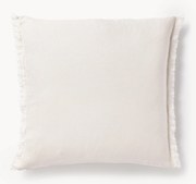 Copricuscino in lino con frange Luana