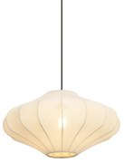 Lampada a sospensione Japandi beige con paralume in tessuto 50cm - Plu