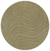 Tappeto rotondo in lana color kaki tessuto a mano ø 160 cm Mesmerise Sage - Flair Rugs