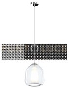 Sospensione cromo 1 luce vetro beta trasparente 1176cr-s1 beta-tr