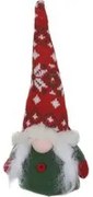 Gnomo Natale fermaporta 26 cm cappello rosso