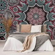 Carta da parati – Mandala indiano con motivo floreale