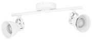 Spot Moderno Seras 1 In Acciaio Bianco 2 Luci Gu10 3W Ip20