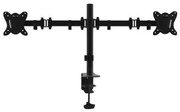 EQUIP - STAFFA DOPPIO MONITOR 13"-27" PAN  TILT ARTICOLATA DA SCRIVANIA, 360°