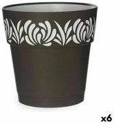 Vaso Autoirrigante Stefanplast Gaia Antracite Plastica 25 x 25 x 25 cm (6 Unità)