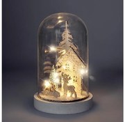 Solight 1V264 - Decorazione natalizia LED LED/2xAAA paesaggio innevato con casa