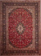 Kashan Tappeto 250 x 340 Rosso (Iran) Annodato A Mano