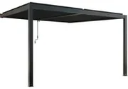 Pergola bioclimatica addossata 300x400 cm grigio scuro