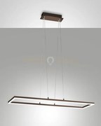 Bard sospensione corten l.92x32cm a led 3000k - 52w - 5180 lm dimme...