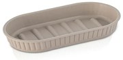 Portasaponetta in plastica Soft touch Tortora serie Jinko